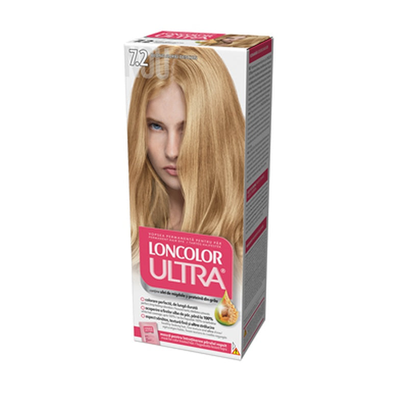 LONCOLOR Ultra Vopsea de Par Nuanta 7.2 Duo Blond Auriu Deschis 2 x 100 ml