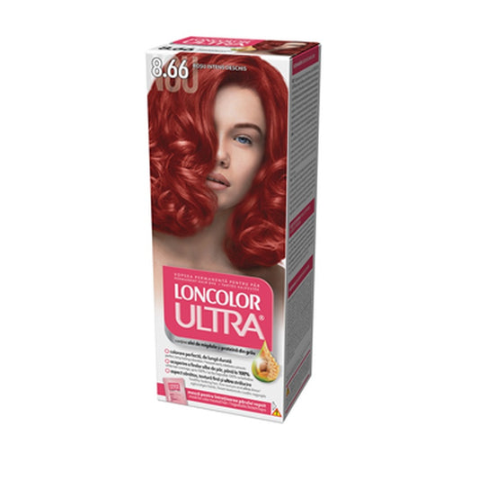 LONCOLOR Ultra Vopsea de Par Nuanta 8.66 Duo Rosu Intens Deschis 2 x 100 ml