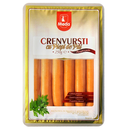 MEDA Crenvursti cu Piept Pui 250 g