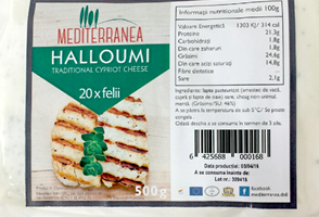 MEDITERRANEA Branza Halloumi Felii 500 g