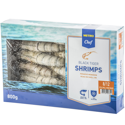 Chef Creveti Cruzi Congelati Calibru 8/12 800 g ❄