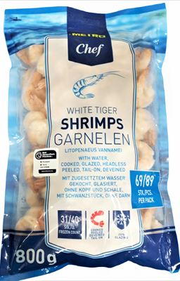 Chef Creveti Prefierti PTO 31/40 800 g ❄