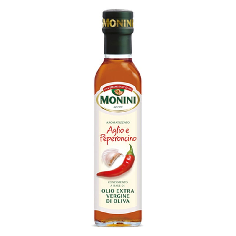 MONINI Condiment cu Ulei Extravirgin Aromatizat Usturoi & Chili 250 ml