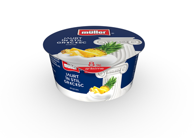 MULLER Iaurt Stil Grecesc cu Ananas 8% 140 g