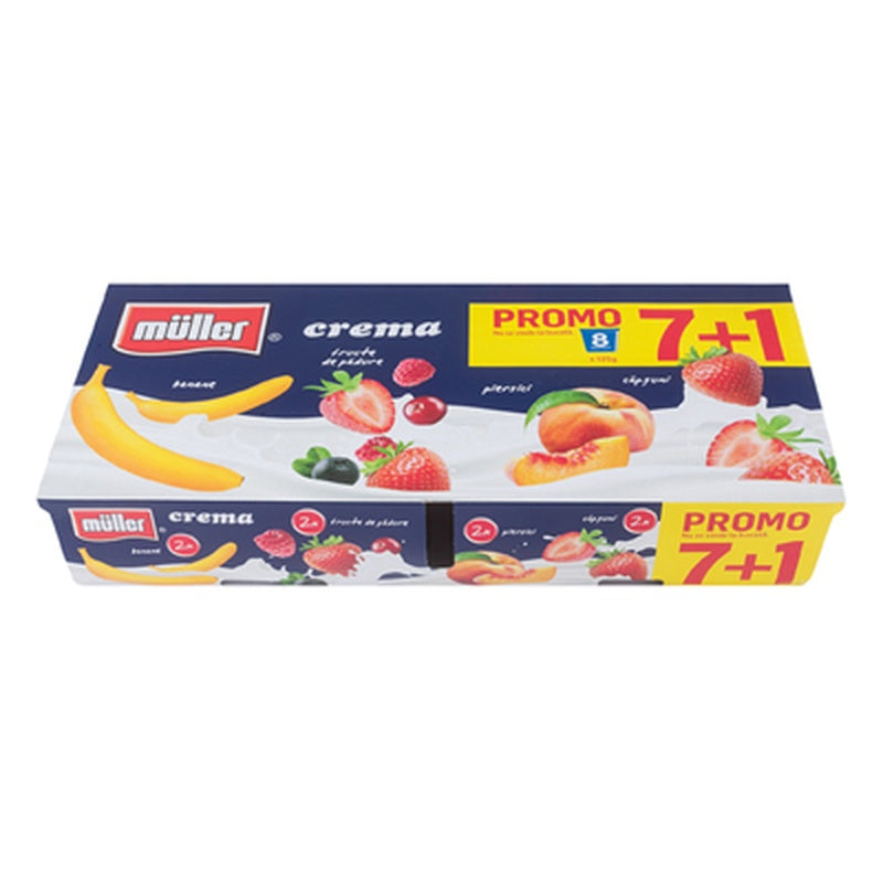 MULLER Crema 4 Arome 8 x 125 g (7+1)