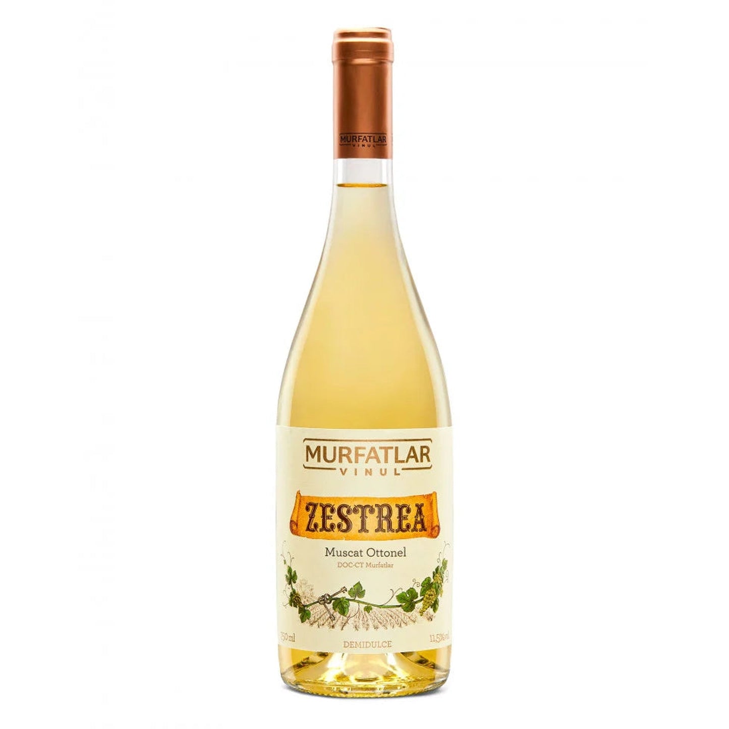 MURFATLAR ZESTREA Muscat Ottonel Vin Alb Demidulce SGR 0,75 L