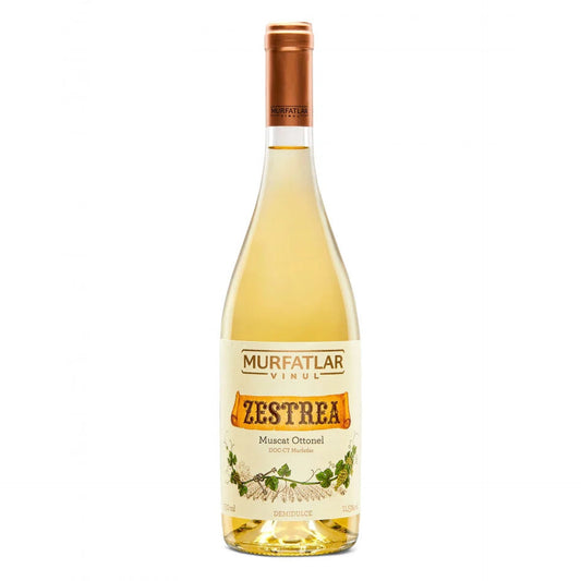MURFATLAR ZESTREA Muscat Ottonel Vin Alb Demidulce SGR 0,75 L