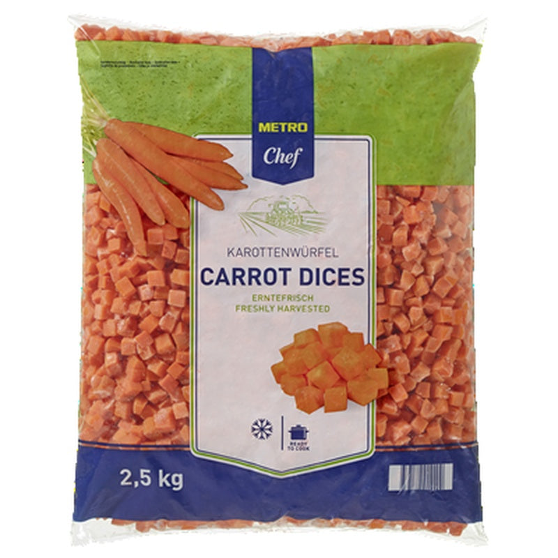 Morcovi cuburi Congelati 2,5 Kg