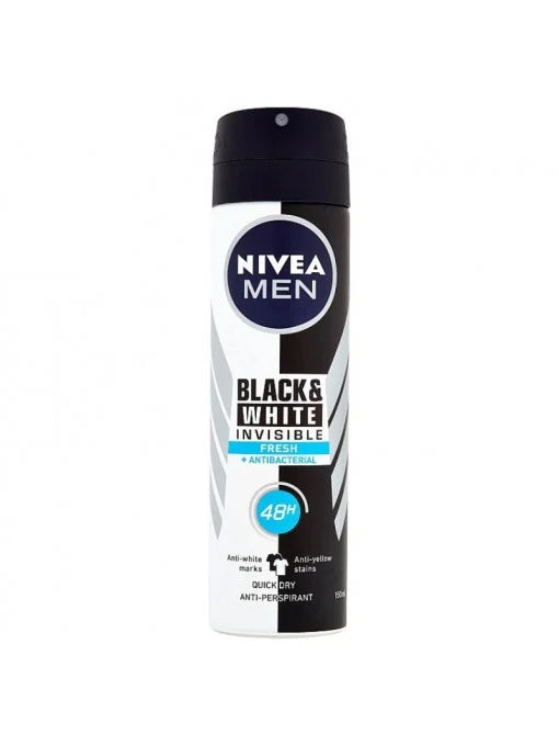 NIVEA Deodorant Spray Men Black & White Fresh 150 ml - WALTI