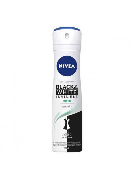 NIVEA Deodorant Spray Women Black & White Invisible Fresh 150 ml - WALTI