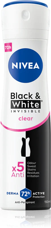 NIVEA Women Black & White Clear Deodorant Spray 250 ml - WALTI