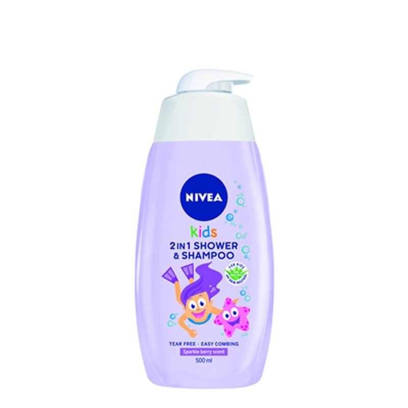 NIVEA Baby 2In1 Gel De Dus si Sampon cu Parfum de Fructe De Padure 500 ml