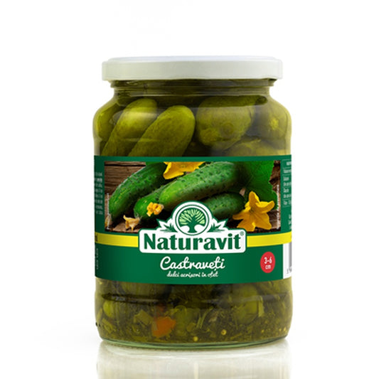 Naturavit Castraveti in Otet Calibru 3-6 cm 680 g
