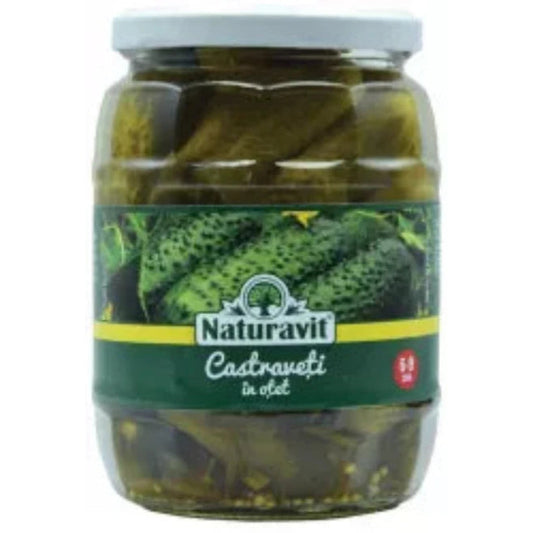 Naturavit Castraveti in Otet Calibru 6-9 cm 680 g