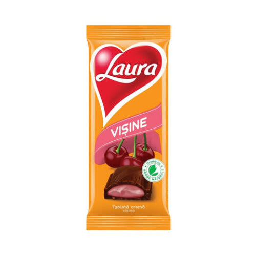 LAURA Ciocolata cu Lapte si Crema de Visine 4 x 95 g