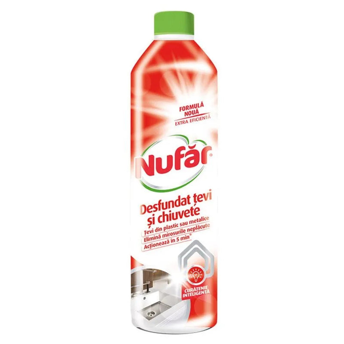 Nufar Solutie Desfundat Tevi si Chiuvete 1 L