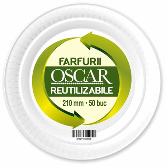 OSCAR 50 Farfurii Reutilizabile 21 cm