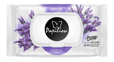 PAPILION Servetele Umede cu Lavanda 100 bucati