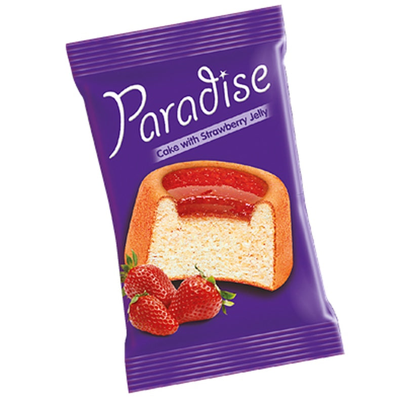 PARADISE Prajitura Glazurata cu Jeleu Capsuni 25 g