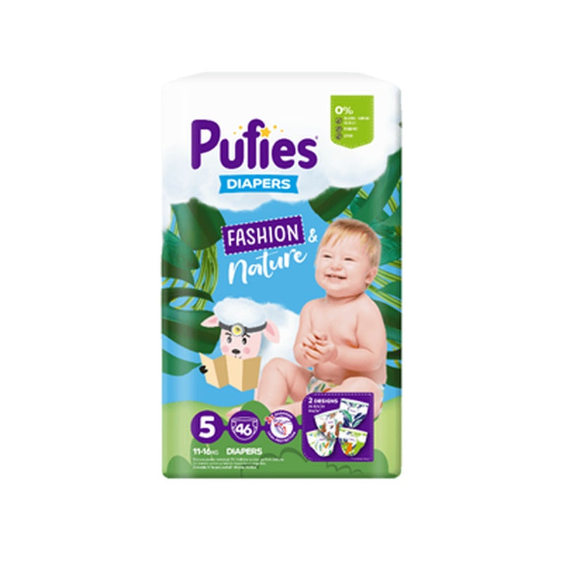 PUFIES Fashion & Nature Scutece Nr. 5 pentru 11 - 16 Kg