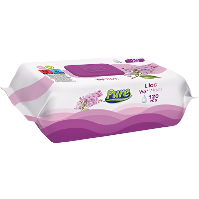 PURE PREMIUM 120 Servetele Umede Liliac