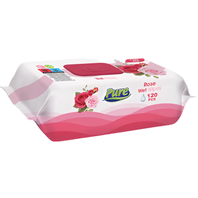 PURE PREMIUM 120 Servetele Umede Trandafir