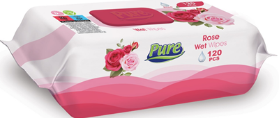 PURE PREMIUM 120 Servetele Umede Trandafir