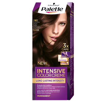 Palette INTENSIVE COLOR CREME Vopsea de Par Nuanta W2 Ciocolatiu Inchis 110 ml
