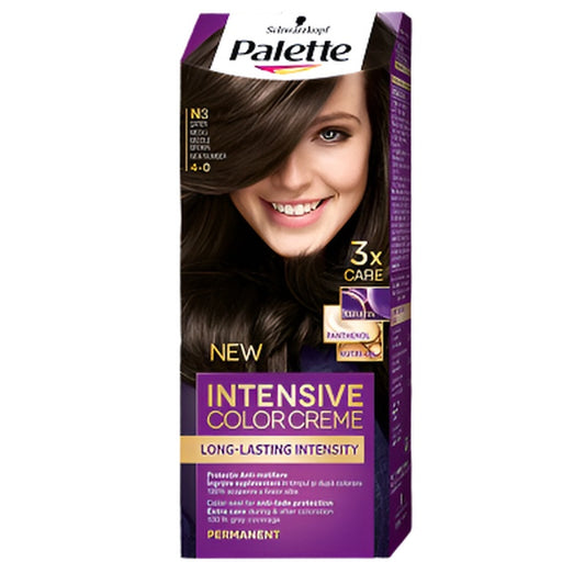 Palette INTENSIVE COLOR CREME Vopsea de Par Nuanta N3 Saten Mediu 110 ml