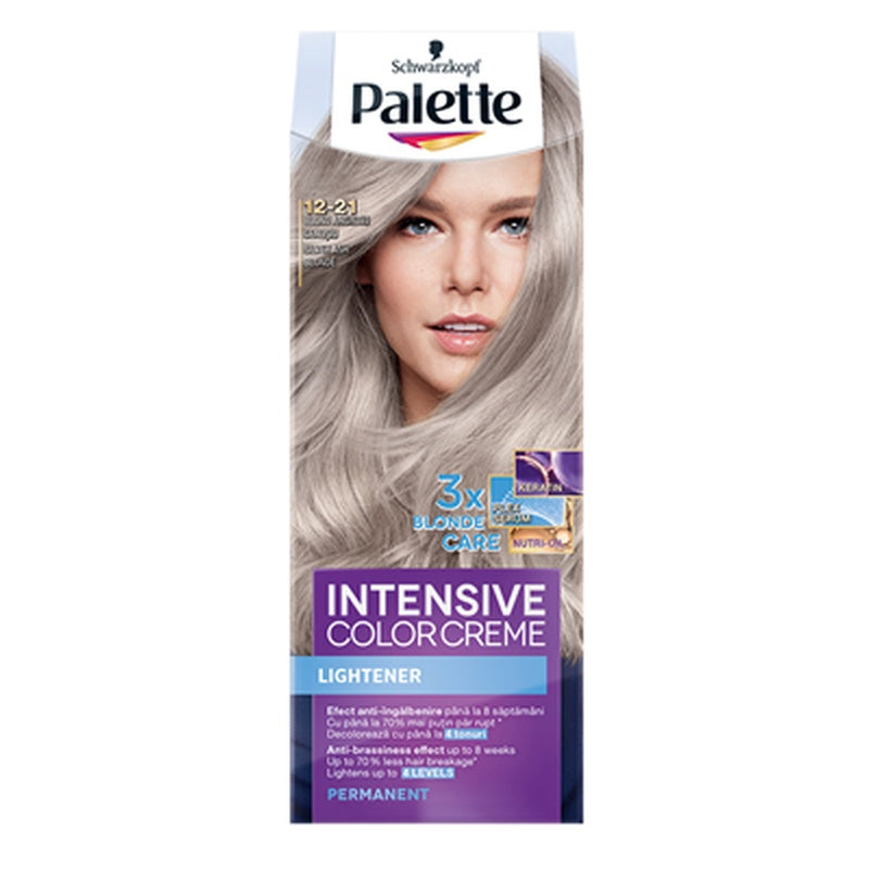 Palette Intensive Color Creme Decolorant pentru Par Nuanta 12-21 Blond Argintiu Cenusiu 110 ml