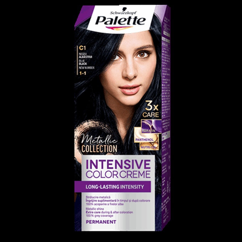 Palette Intensive Color Creme Vopsea De Par Nuanta C1 Negru Albastrui 110 ml