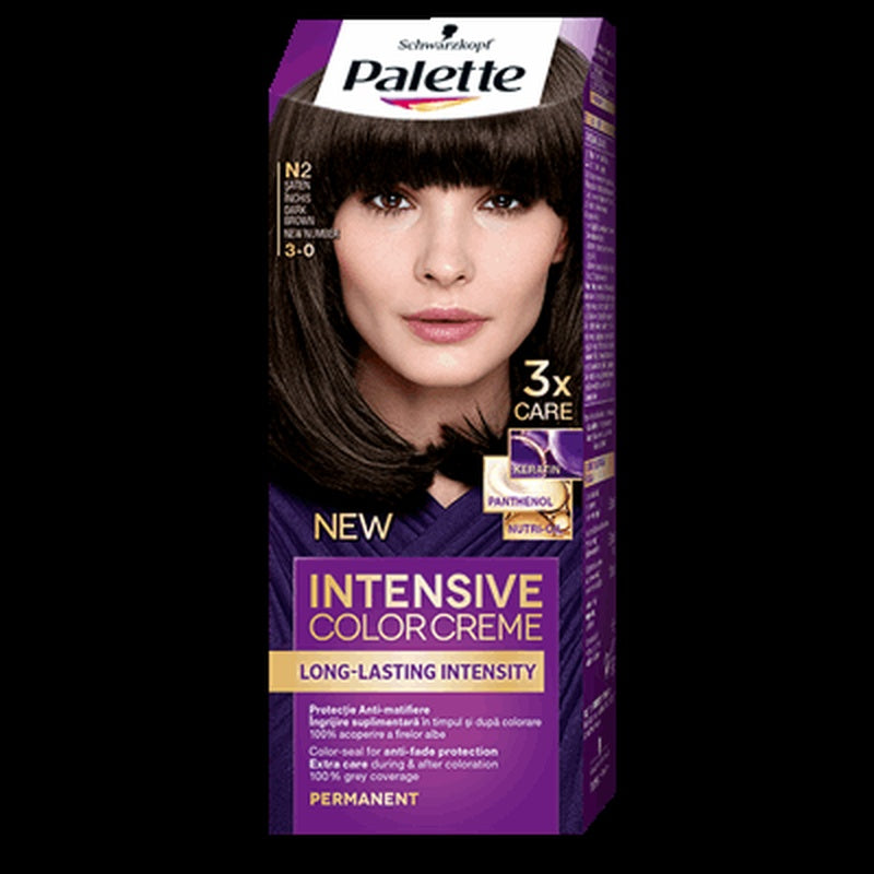 Palette Intensive Color Creme Vopsea De Par Nuanta N2 Saten Inchis 110 ml
