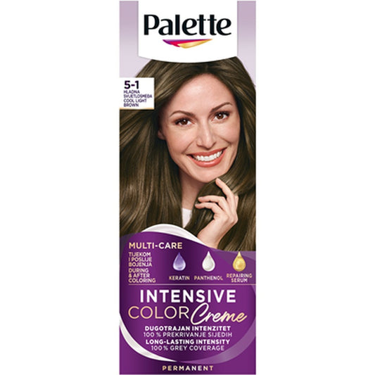 Palette Intensive Color Creme Vopsea de Par Nuanta 5 - 1 Saten Deschis Rece 110 ml