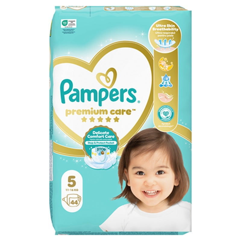 Pampers Premium Care 44 Scutece Mărimea 5 11-16 kg