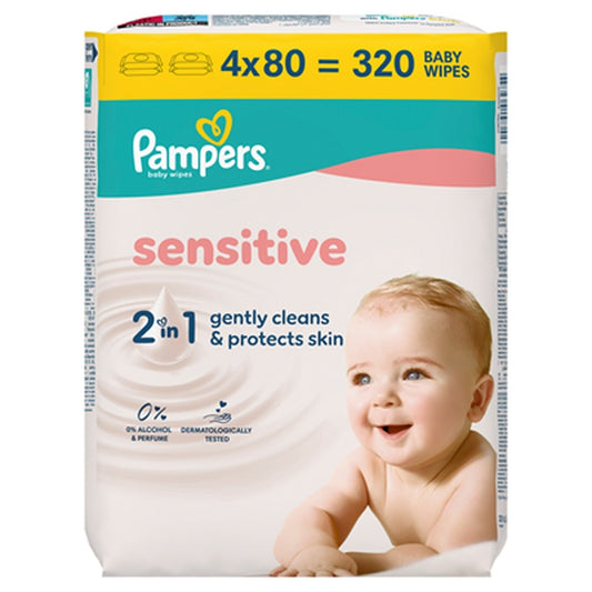 Pampers Sensitive Servetele Umede 4 x 80 bucati