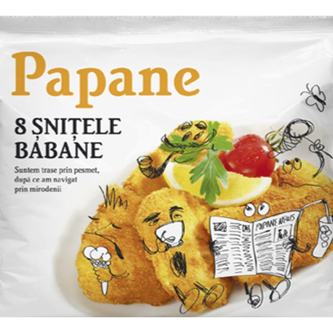 Papane Snitel Pui cu Pesmet 640 g
