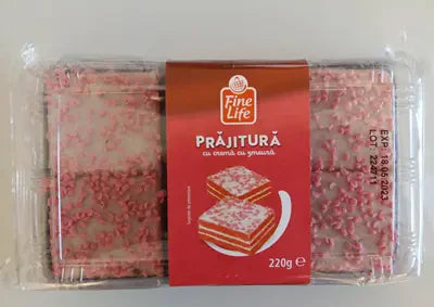 Fine Life Prajitura Crema cu Zmeura 220 g - WALTI