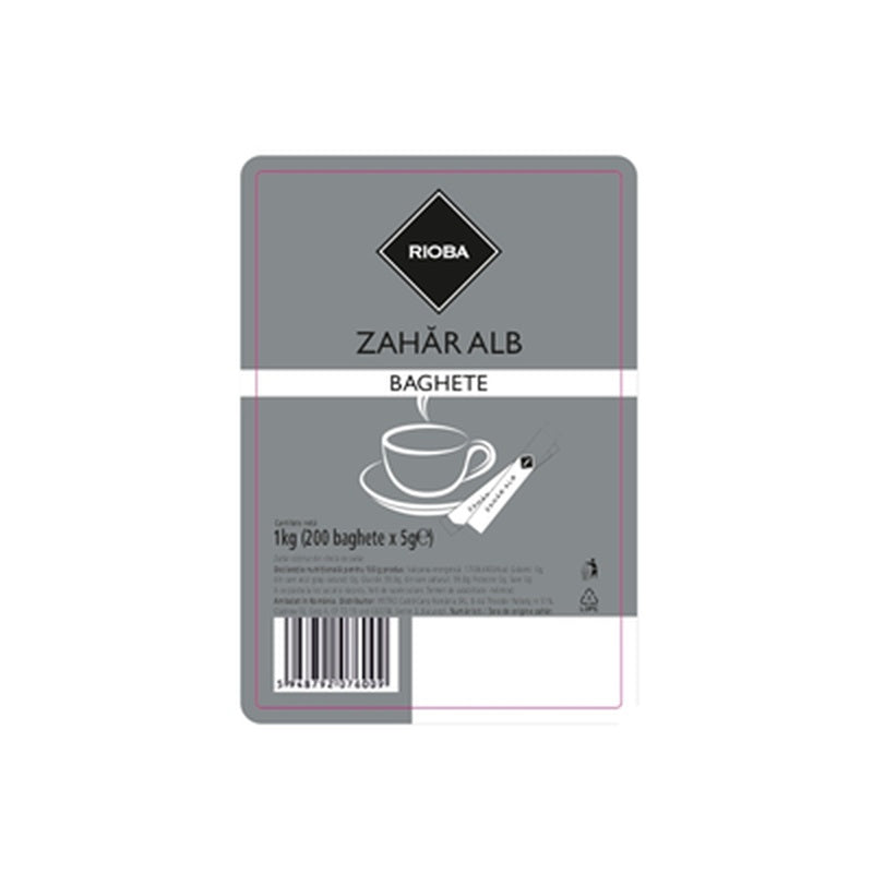 RIOBA 200 Plicuri Zahar Alb Stick 1Kg
