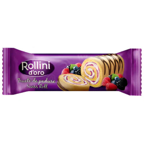 ROLLINI Rulada cu Crema de Fructe de Padure 180 g - WALTI