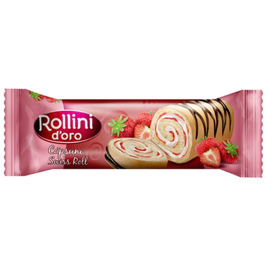 ROLLINI Rulada cu Crema de Capsuni 180 g