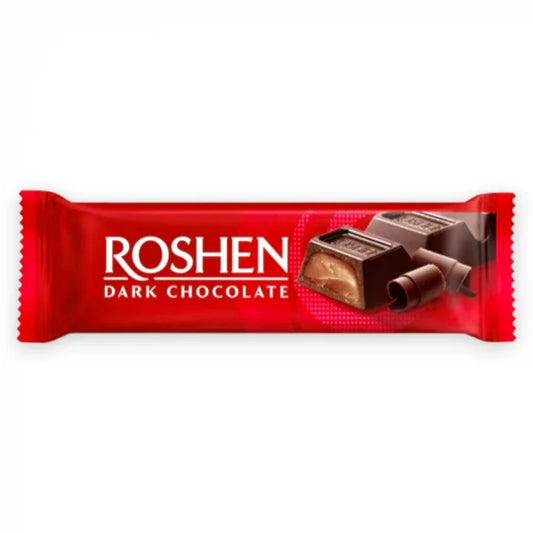 ROSHEN Baton de Ciocolata Neagra si Crema de Ciocolata 33 g - WALTI
