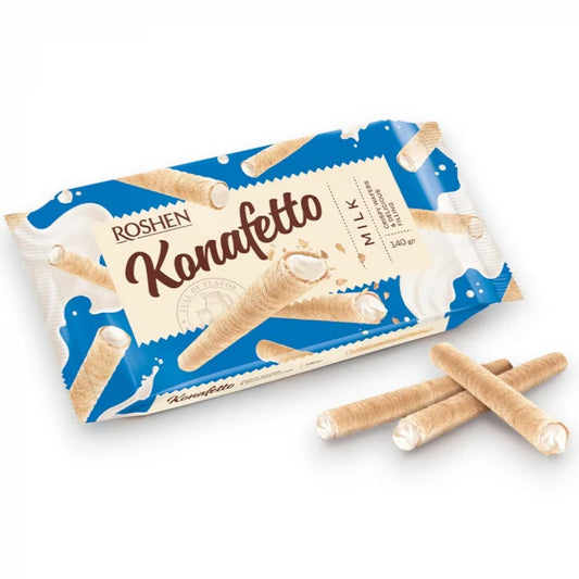 ROSHEN KONAFETTO Napolitana cu Crema de Lapte 140 g - WALTI