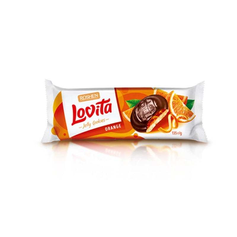 ROSHEN lovita Biscuiti cu Jeleu de Portocale 50% 135 g
