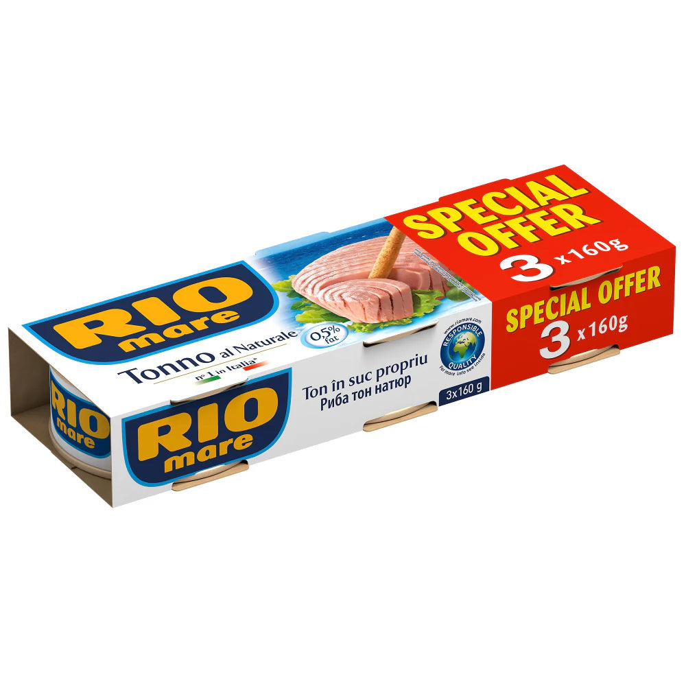 RIO mare Ton in Suc Propriu 3 x 160 g - WALTI