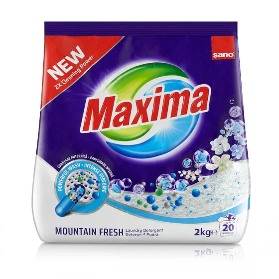 SANO Maxima Detergent de Rufe Cu Parfum de Munte 2 Kg - WALTI