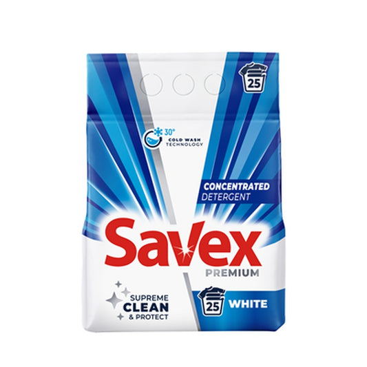 SAVEX Premium White Detergent Rufe 25 Spalari 2 Kg