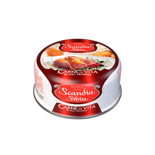 SCANDIA SIBIU Carne Vita in Suc Propriu 300 g