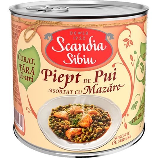 SCANDIA SIBIU Mazare cu Piept de Pui  400 g
