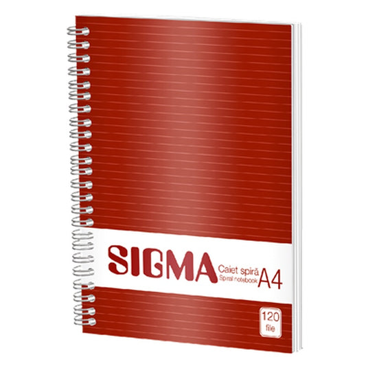 SIGMA Caiet Dictando cu Spirala A4 120 File