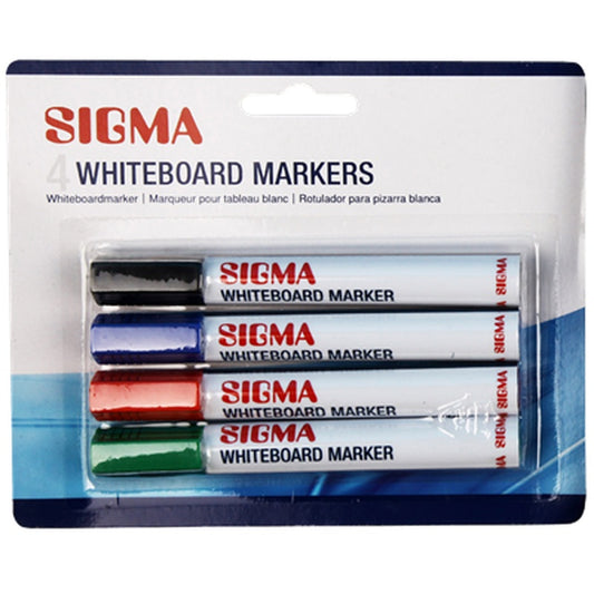 SIGMA Marker Whiteboard Asortat 4 bucati